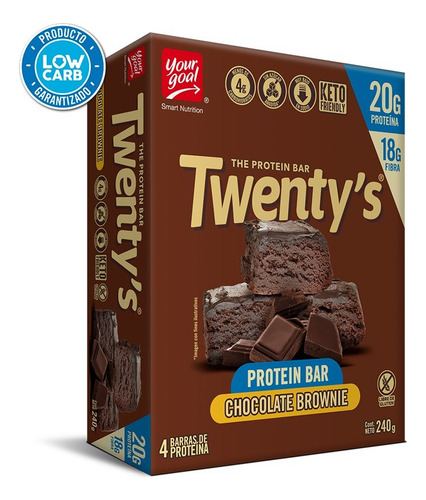Barras De Proteina Yourgoal Twentys 4u Chocolate Brownie