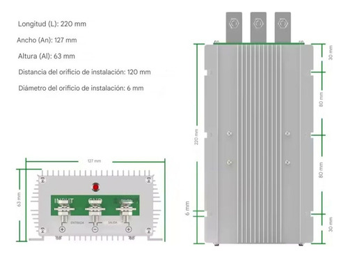 Convertidor De Voltaje Dc Step Up 12v A 24v 60a 1400 Watts.