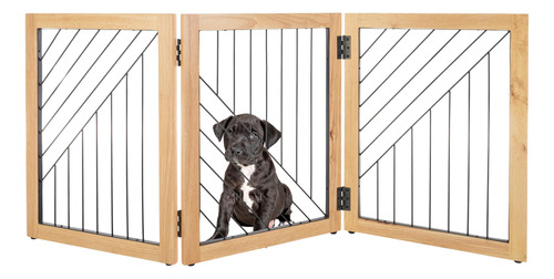 Petmaker - Puerta Plegable Para Perros De 3 Paneles Para Esc