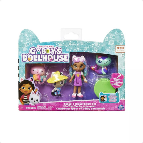 Gabby Doll House Set X 4 Figuras Muñecos Amigos Y Accesorio 