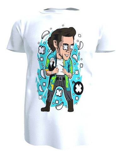 Polera Ace Ventura Jim Carrey, Unisex, Poliester