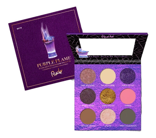 Sombras Para Ojos Cocktail Party Purple Flame Rude Cosmetics