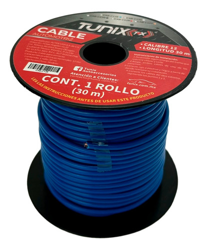 Rollo Cable Automotriz 30 M P/audio Calibre 12