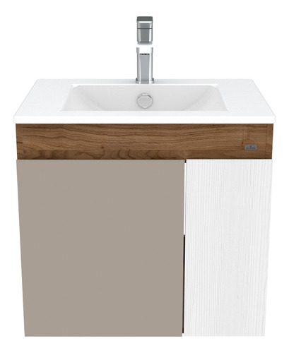 Mueble De Baño Kyle Con Lavamanos Café Oscuro 60x46x55cm