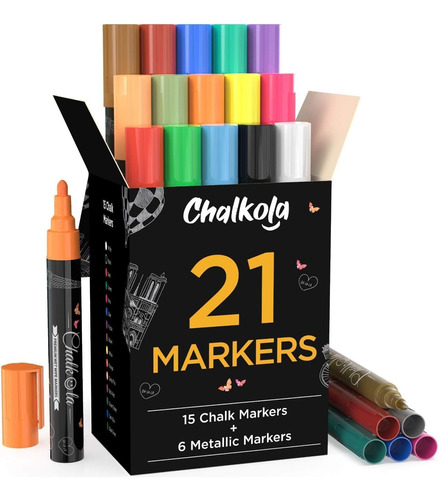 Marcadores De Tiza Chalkola 21pz