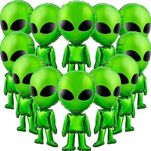 12 Globos Grandes Extraterrestres 31 5 Pulgadas Verde Inflab