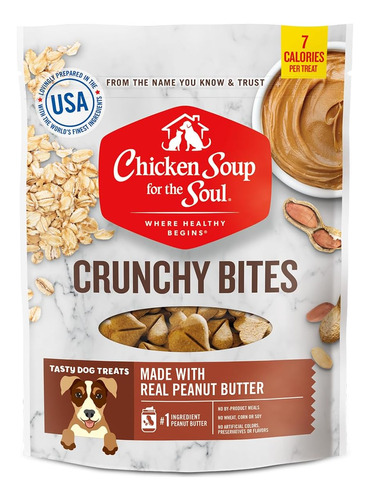 Pet Food - Crunchy Bites Dog Treats- Chicken, Peanut Butters