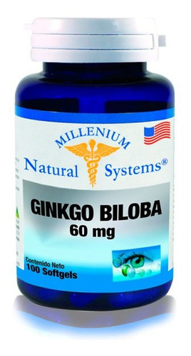 Ginkgo Biloba 60 Mg 100 Sg Natural - Unidad a $432