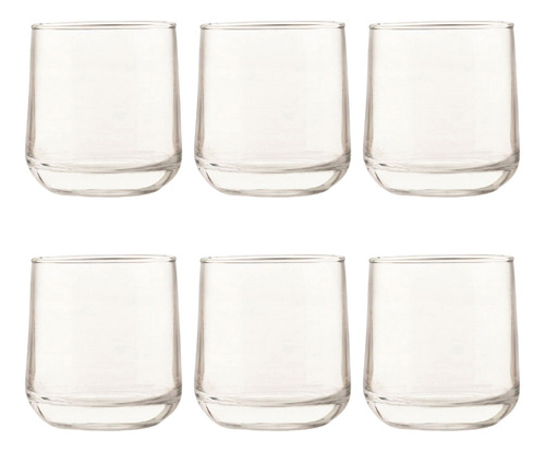 Set X6 Vasos De Vidrio 383ml Whisky Koba Libbey Trago Corto