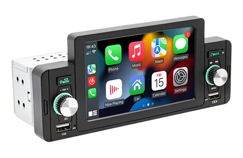 Multimídia Mp5 Universal 1din 5pol + Carplay + Android Auto