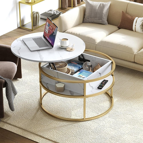 ~? Yitahome Round Lift Top Coffee Table, Mesas De Centro De 