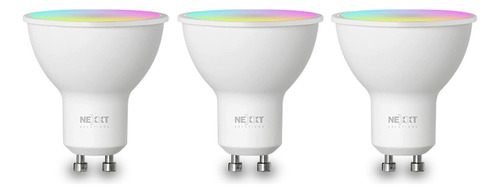 Ampolleta Led Inteligente Nexxt Gu10 Multicolor 3 Unidades