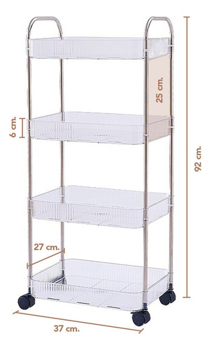 Carrito Organizador 4 Niveles Oficina T24