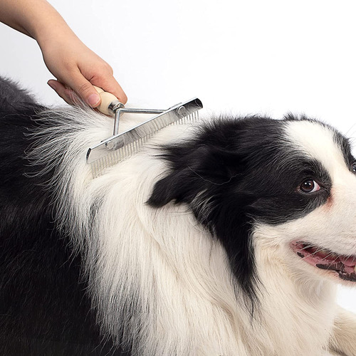 Rastrillo Para El Subpelo De Perros Peine De Dientes Larg...