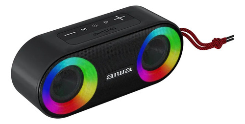 Bocina Portátil Bluetooth Aiwa 20w Ipx5 Radio Fm Aw-sj215 Color Negro