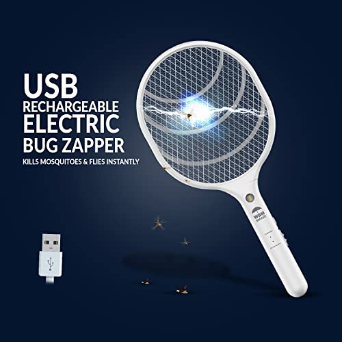 Wbm Smart Bug Zapper, Raqueta Eléctrica Recargable Mos...