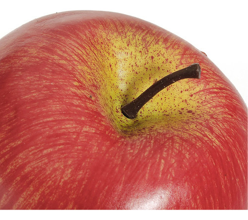4 Manzanas Rojas Artificiales Grandes, Frutas Decorativas