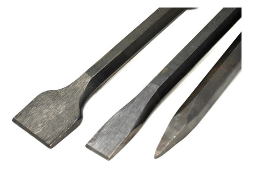 Imagen 2 de 6 de 3 Cinceles Makita Punta Plano Pala Sds-plus X 25 Cm De Largo
