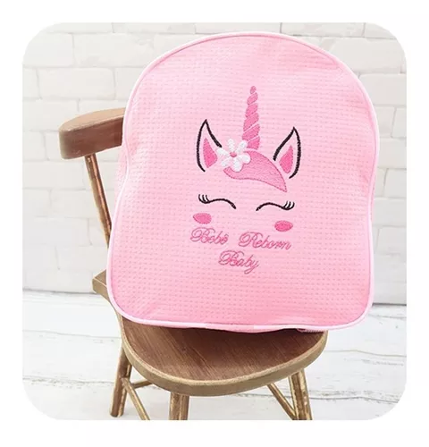 Bolsa Maternidade Mochila Bebê Reborn Boneca Rosa Bege Azul