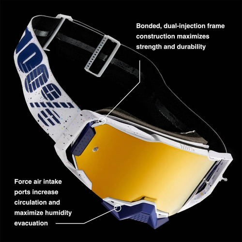 100% Gafas Deportivas De Protección Premium Armega Con Lente
