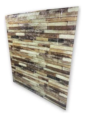 Pared Revestimiento Decowall Con Relieve Autoadhesiva Madera