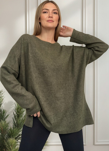 Sweater Oversize Mujer Lanilla Aspen Amplio Talle Único