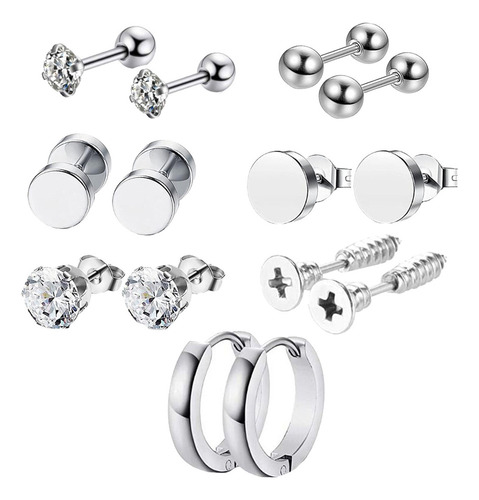 Juego De Pendientes Perforados Para Hombre Party Ear Studs,