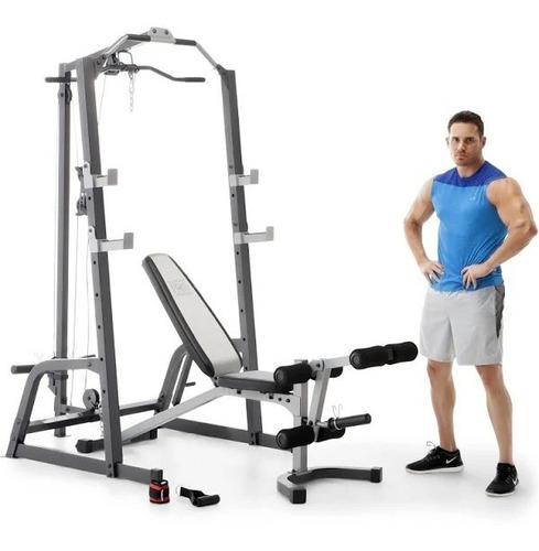 Marcy Home Gym Fitness Deluxe Cage System Machine With Weigh