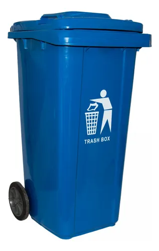 comprar Basurero 120lt Con Tapa Azul Bighouse
