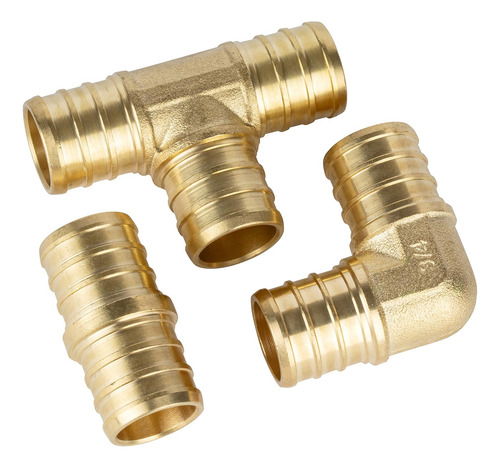 10 Piezas De 3/4 Pulgada Pex Recta (4 Piezas) Codo (4 P...