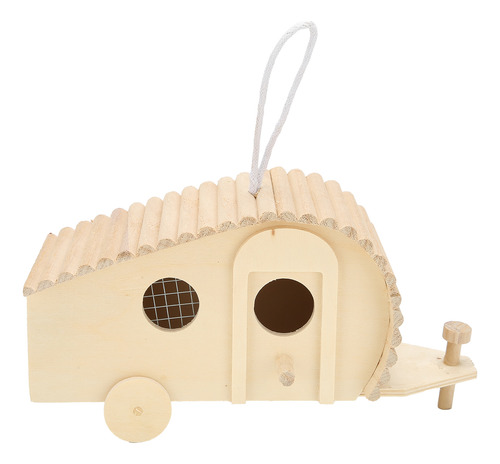 Casa Colgante Para Pájaros De Madera Con Forma De Carruaje,