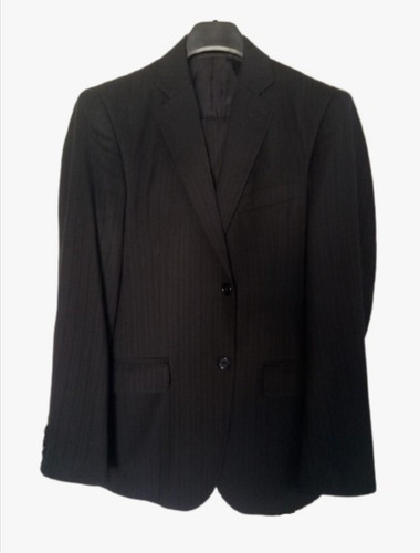 Traje De Vestir. Hombre. Toche Súper 100. Negro + Rayas