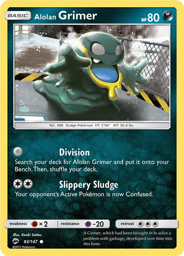 Cartas Pokemon Alolan Grimer 83/147 Reverse Bus (Usado)