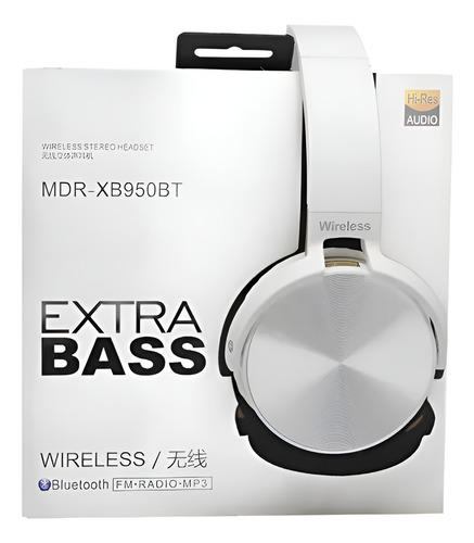 Audífonos Diadema Para Sony Bluetooth Extra-bass Oem Xb950 Blanco