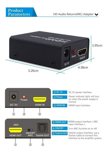 T Convertidor Hdmi A Arc 4kx2k Hdmi A Arc Para Computadora