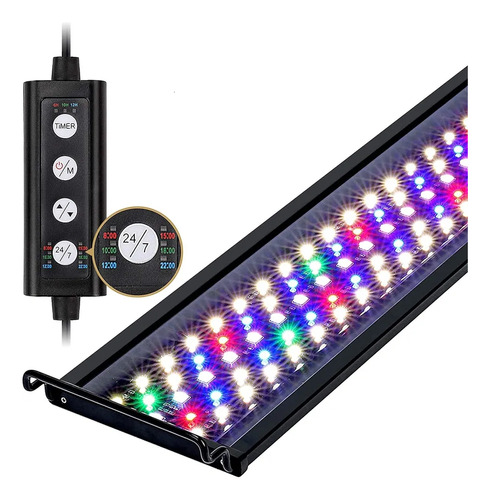 Lámpara Aquatreum Slim Led W R G B Acuario Plantas 75-90cm