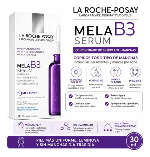 Sérum La Roche-posay Mela B3 Antimanchas Con Niacinamida 30ml Día/noche Made in France