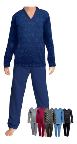 Kit 5 Pijamas Longo Masculino Infantil Inverno Atacado