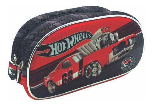 Cartuchera 2 Cierres 3d Hot Wheels Original Mundo Manias