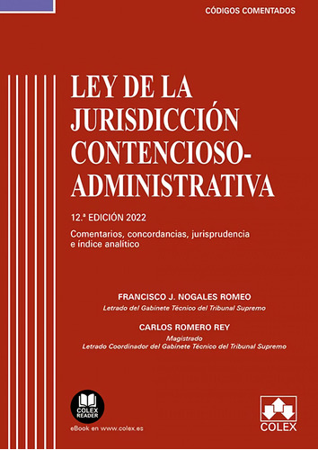 Ley De La Jurisdiccion Contencioso-administrativa - Codigo