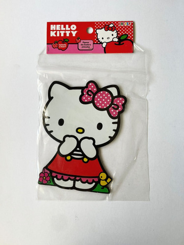 Aplique Hello Kitty De Madera Pintada. Kreker
