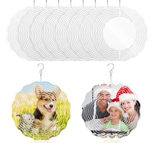 Pack 10 Hilanderos Viento Espacios Blanco Para Sublimacion