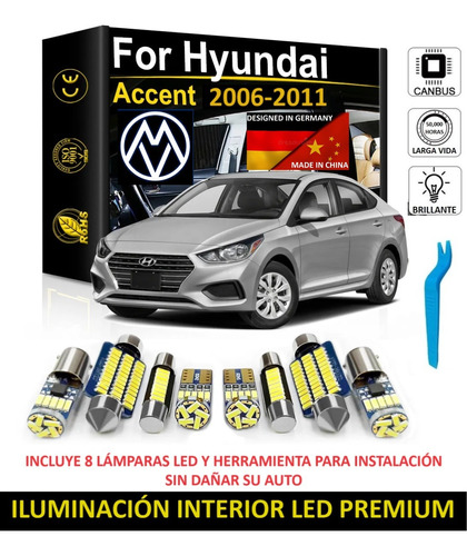 Kit Iluminación Interior Premium Led Hyundai Accent 2006-11