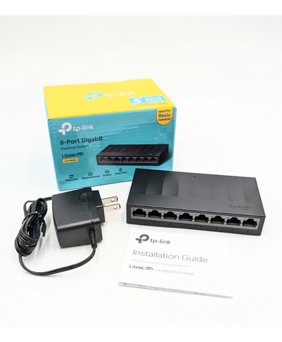 Switch Suiche 8 Puertos Tp-link Ls1008g 10/100/1000 Mbps Red