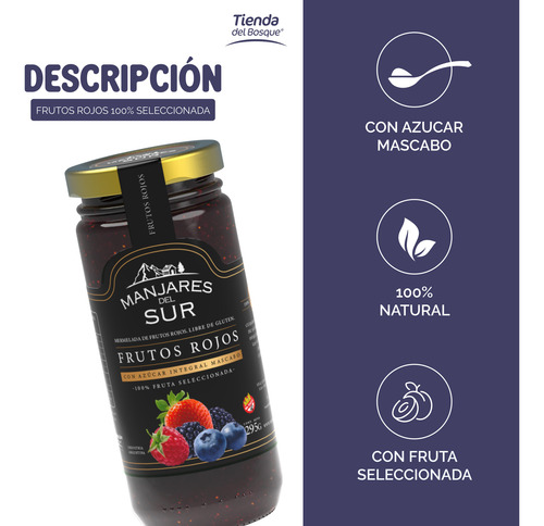 Mermelada De Frutos Rojos Manjares Del Sur 295gr