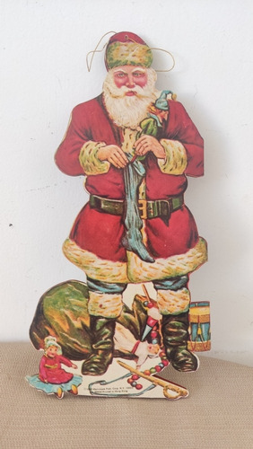 Antigua Tarjeta Navideña Santa Claus 1980 Vintage Papá Noel 