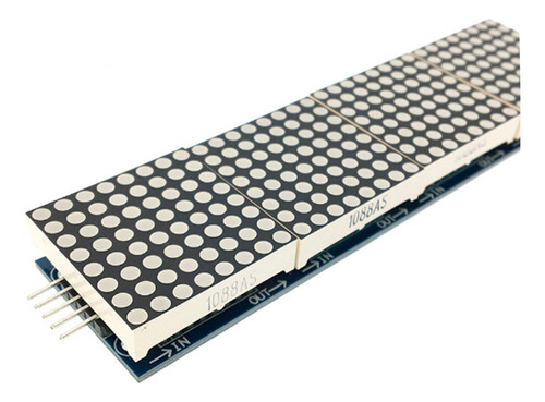 Modulo Matriz Led Max7219 Para Arduino 4 Módulos Azul