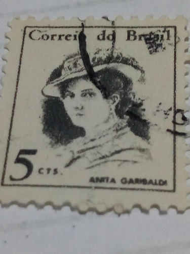 Estampilla De Brasil.  Anita Garibaldi. 5 Cts (2)