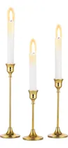 Comprar Porta Velas Dorados Para Candelabros - Juego De 3 Porta Vela