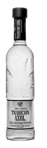 Pack De 12 Tequila Tradición Azul Reposado Cristalino 750 Ml